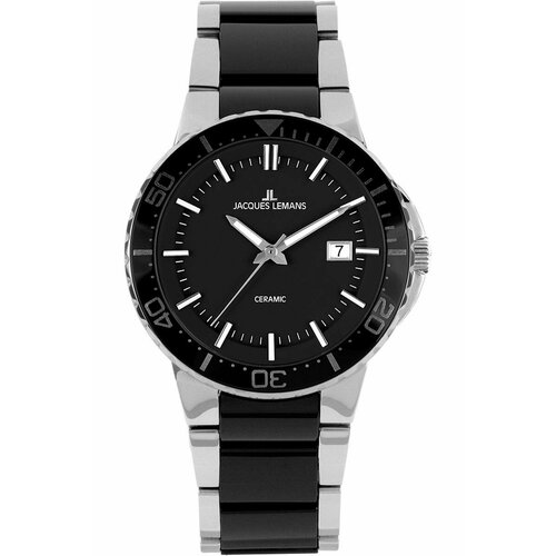 фото Наручные часы jacques lemans high tech ceramic, черный, серебряный