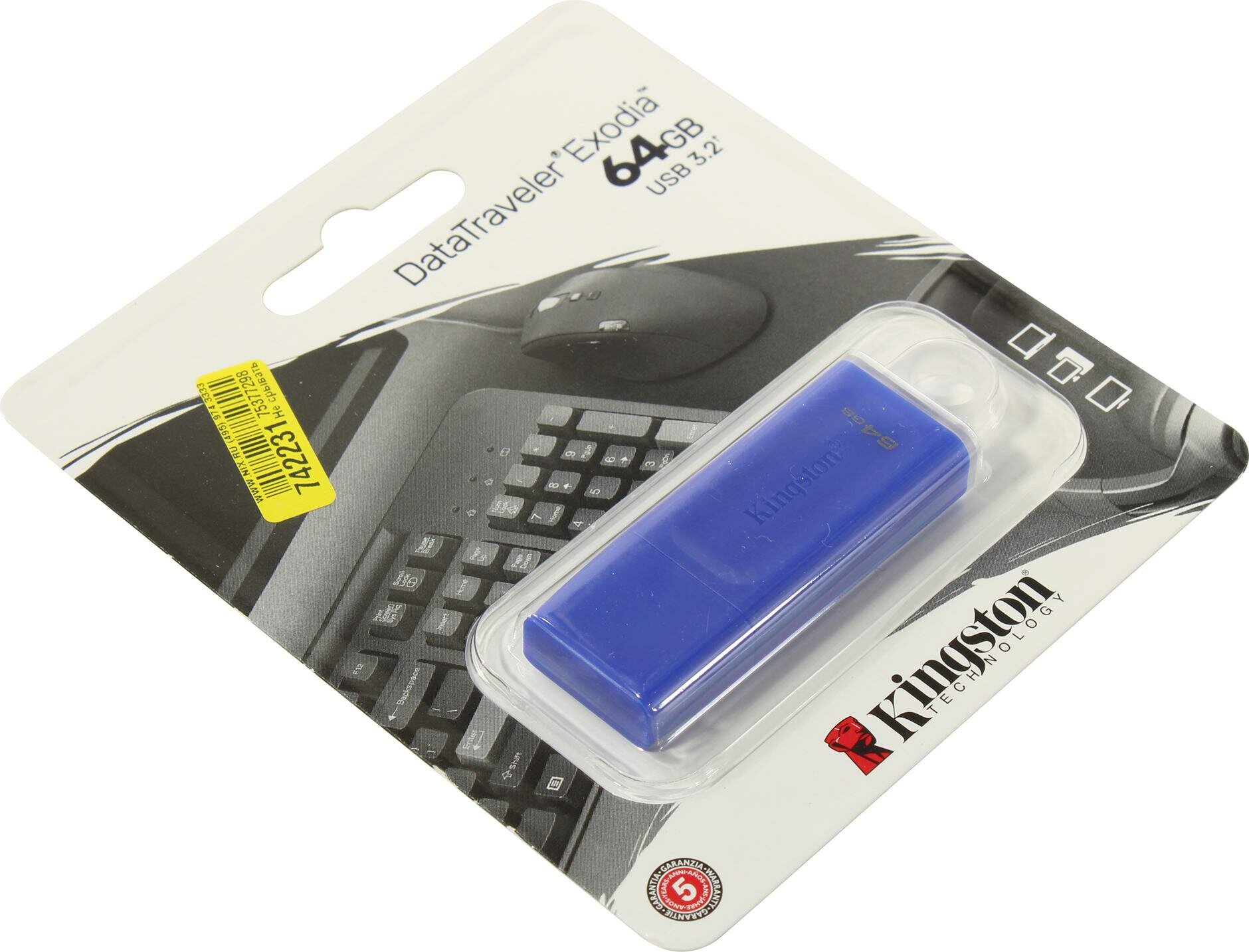 Флеш-диск Kingston DataTraveler Exodia 64GB KC-U2G64-7GB Blue