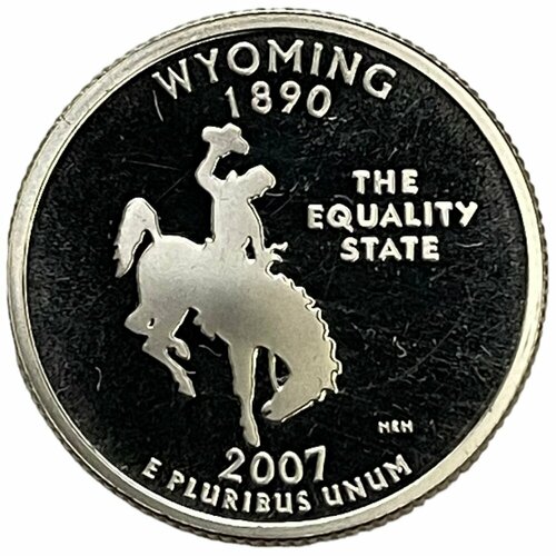 США 25 центов (1/4 доллара) 2007 г. (Квотеры 50 штатов - Вайоминг) (S) (CN) (Proof)