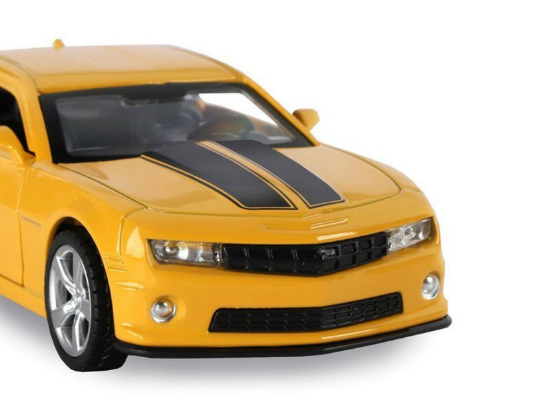 Машина "автопанорама" Chevrolet Camaro SS, желтый, 1/43, инерция, откр. двери, в/к 17,5*12,5*6,5 см