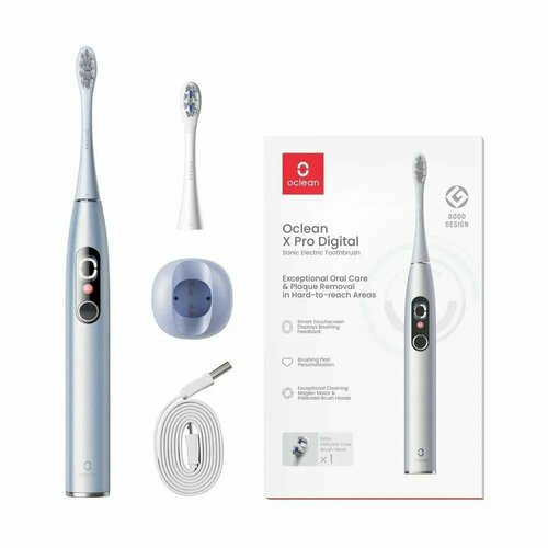 Электрическая зубная щетка Комплект Oclean X Pro Digital Set Серебрянный 1302500₽