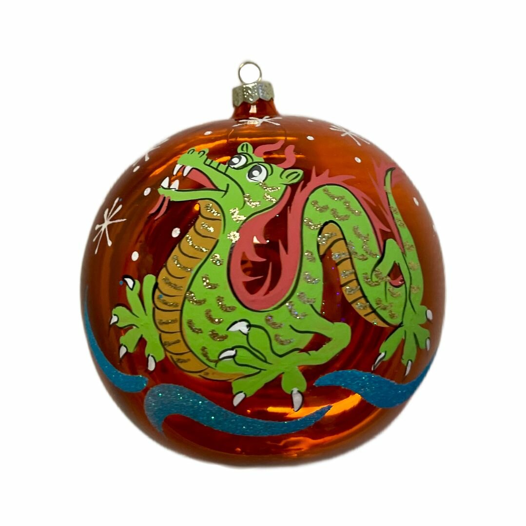 Ёлочный шар MasterSharov "китайский дракон" ручная роспись диаметр 10см