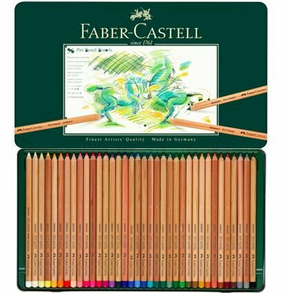 Карандаши пастельные Faber-Castell PITT набор цветов в металлической коробке 36 шт. - фото №16