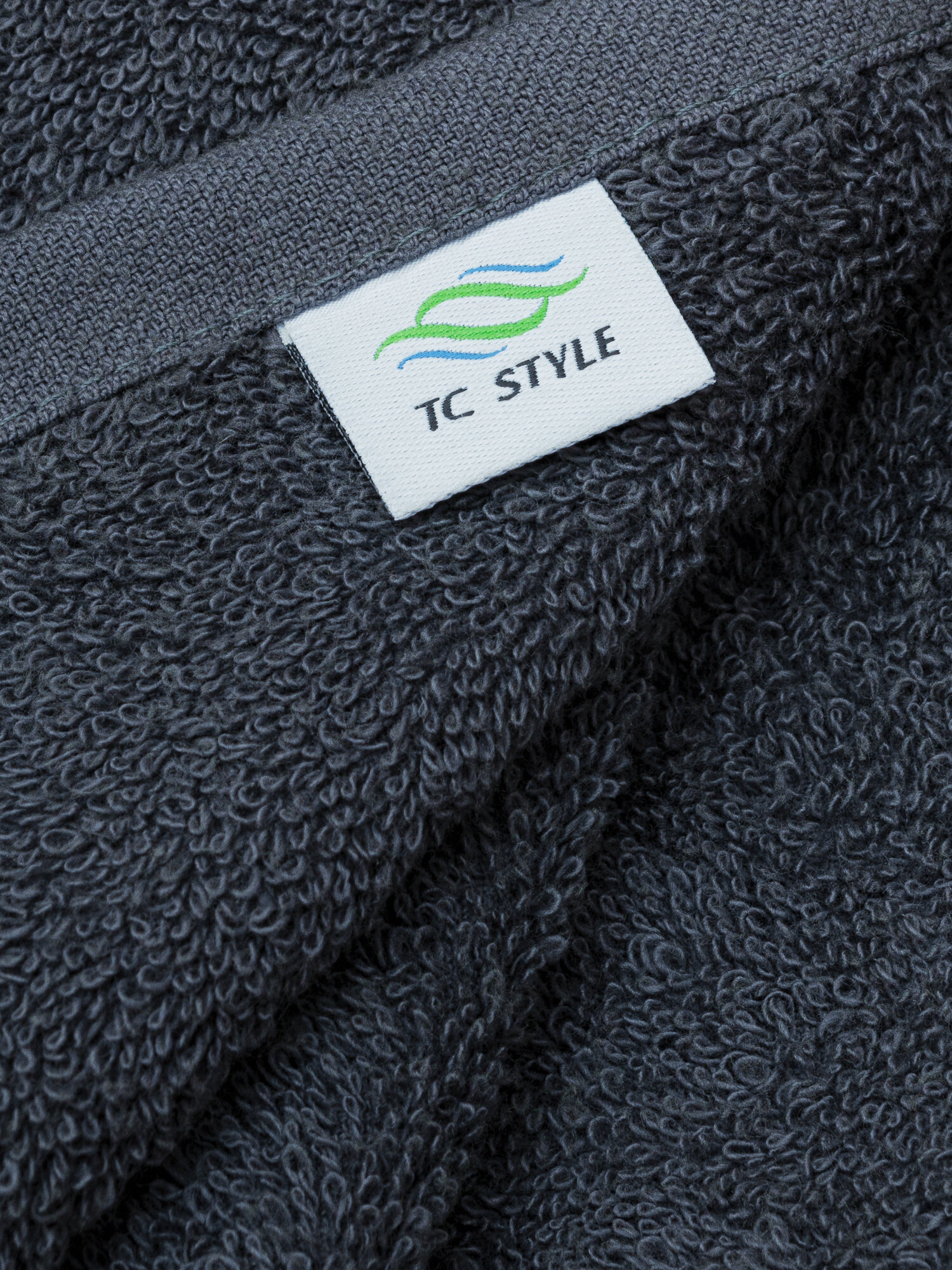 Махровое полотенце 50х100 банное TCStyle серого цвета 1 шт. 470 гр/м2 - фотография № 2
