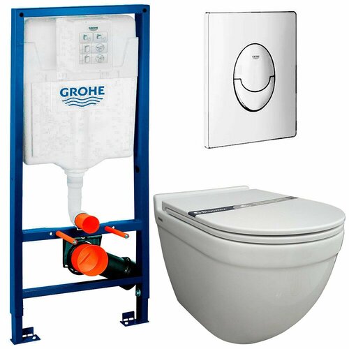 Инсталляция Grohe Rapid SL 38721001 + унитаз Bloomix Matrix 2.0 T12601R/UF1 безободковый с сиденьем