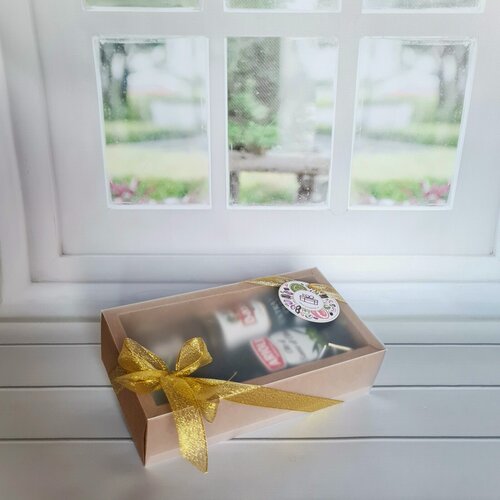 Изображение товара Подарочный набор Ideal-Podarok "Оливковый Стиль", оливковое масло, прозрачная упаковка