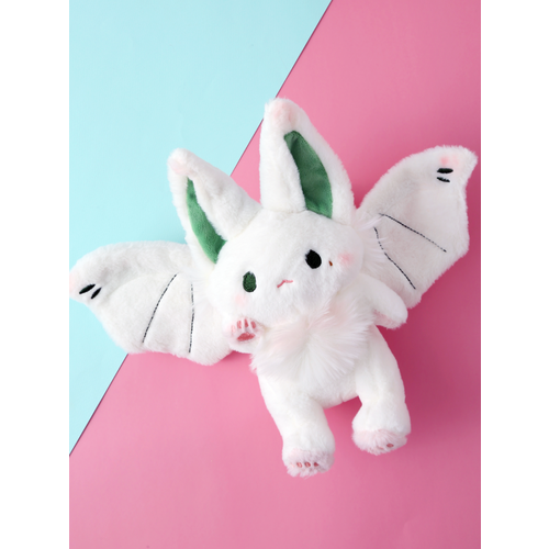 Мягкая игрушка летучая мышь белая