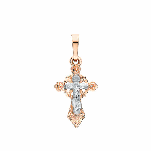 Крестик AQUAMARINE, серебро, 925 проба