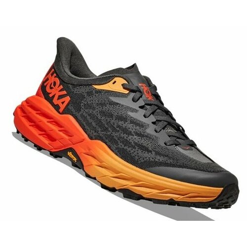 фото Кроссовки hoka speedgoat 5, полнота 2e, размер us11.5ee/uk11/eu46/jpn29.5, черный, оранжевый