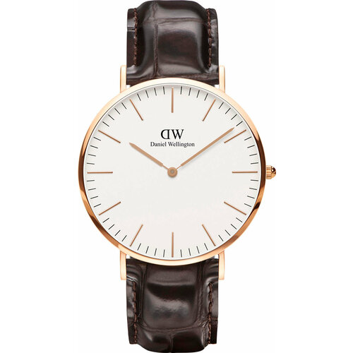 фото Наручные часы daniel wellington, белый, коричневый