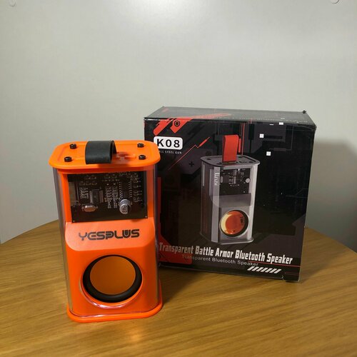 Портативная беспроводная блютуз колонка оранжевая 699₽