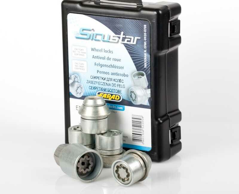 Секретки на колеса Farad SicuStar (StarLock) EN115R (гайки, M12x1.5, 1 ключ)