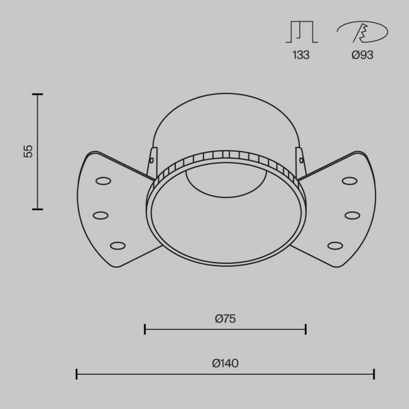 Встраиваемый светильник Maytoni Technical Share DL051-01-GU10-RD-W - фотография № 3