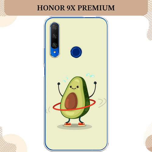 Силиконовый чехол Авокадо с обручем на Honor 9X Premium / Хонор 9X Премиум силиконовый чехол авокадо из авокадо на honor 9x premium