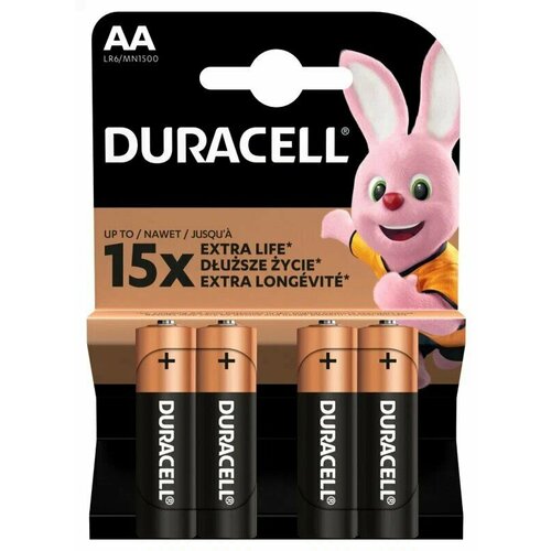 Батарейка DURACELL LR6 BL4 MN1500 AA элемент питания duracell cn aa 4 шт