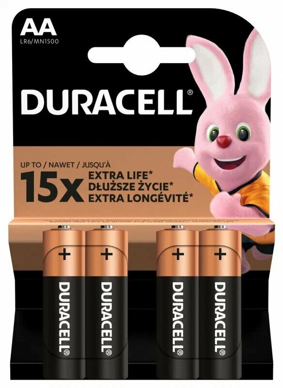 Батарейка DURACELL LR6 BL4 MN1500 AA