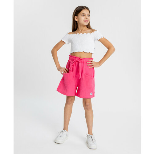 фото Шорты button blue, размер 140, розовый