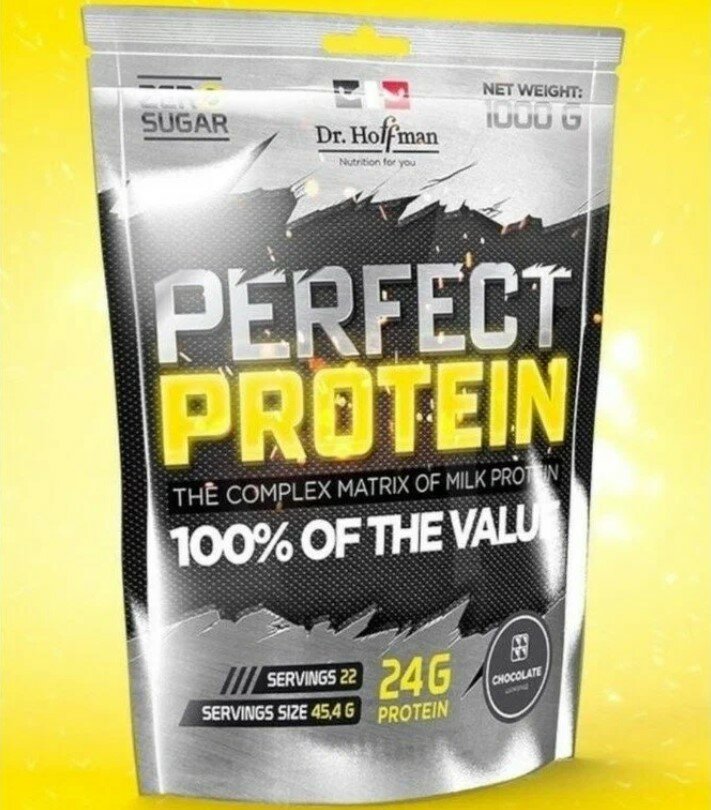 Dr Hoffman Perfect Protein со вкусом персика, 1 кг, 22 порции