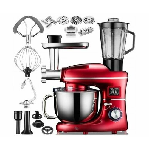 Планетарный кухонный комбайн с подогревом чаши KERCH RotaryHOT 3000 Вт красный 3907200₽