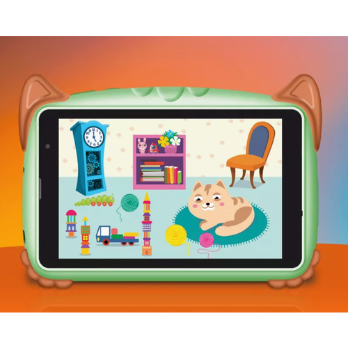 Планшет SunWind Kids 8280C T310 18 4C RAM2Gb ROM32Gb 8 IPS 1280x800 3G 4G Android 12 мятный 2Mpix 2Mpix BT GPS WiFi Touch microSD 128Gb 4000mAh 1090000₽