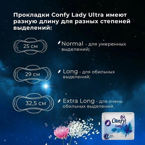 Гигиенические женские прокладки CONFY Lady ULTRA EXTRALONG, 5 шт