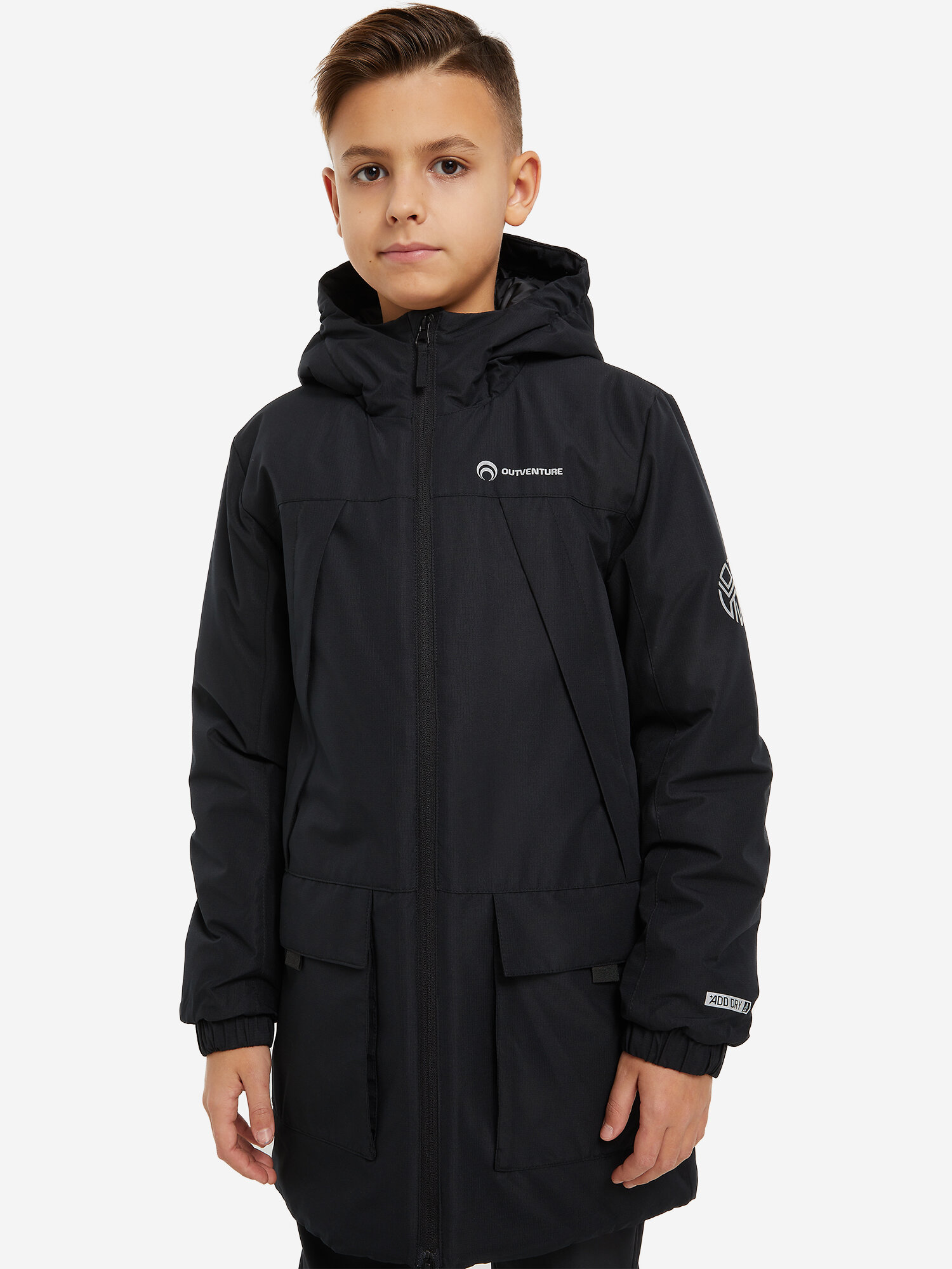 Куртка утепленная для мальчиков Outventure Черный; RUS: 146 Ориг: 140-146