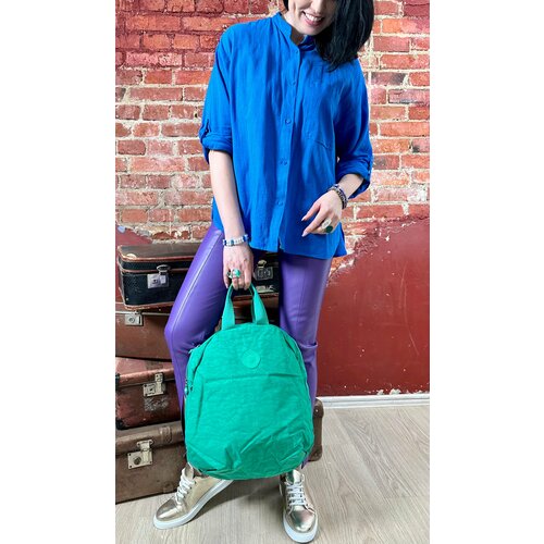 фото Текстильный стильный рюкзак ярко-зеленый нет бренда