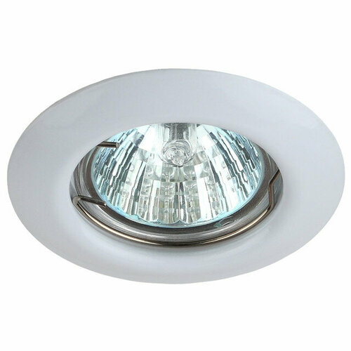 Светильник встраиваемый эра simple gu5.3 50вт белый