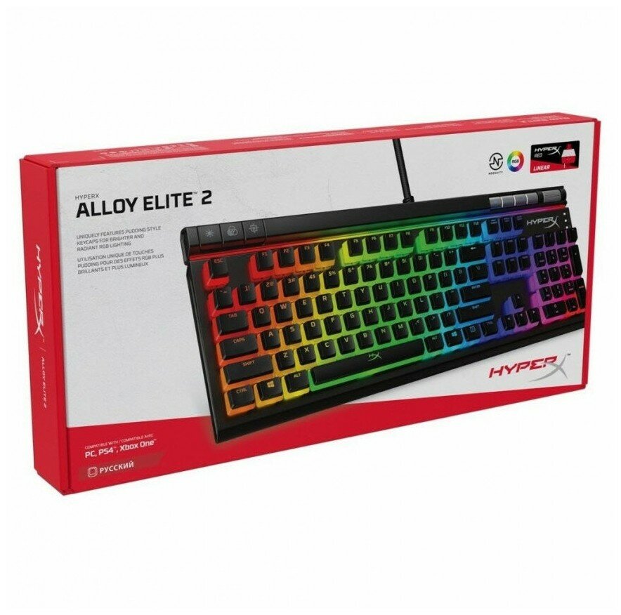 Клавиатура HYPERX Alloy Elite 2, USB, черный [hkbe2x-1x-ru/g] - фото №12