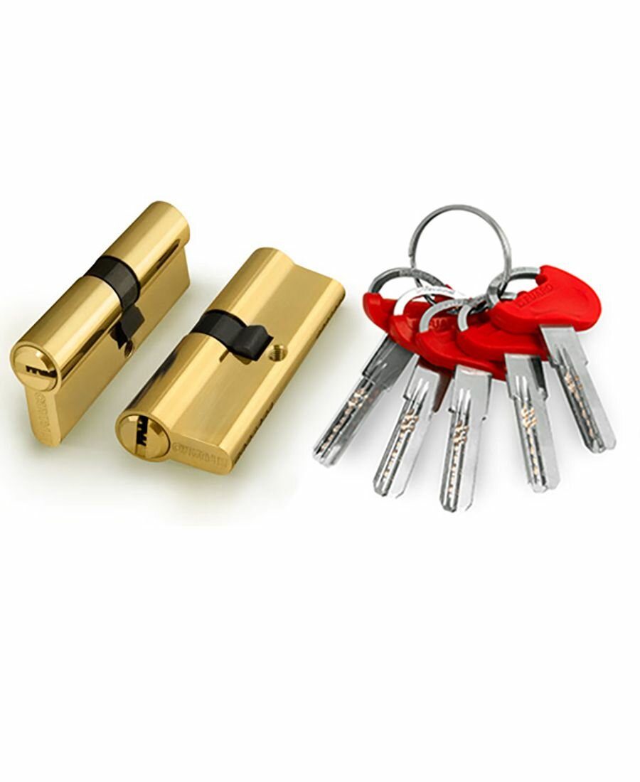 Цилиндровый механизм Fuaro D-PRO5000Key80(D-PRO500/80) (30+10+40) PB латунь 5 ключей