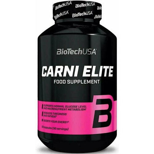 BioTech USA Carni Elite - L-карнитин для похудения, 90 капсул