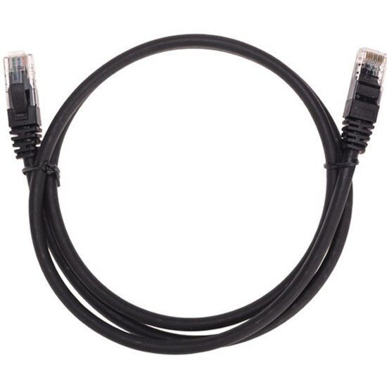 Патч-корд U/UTP Rexant cat 6, медь, LSZH (негорючий), 1 м, RJ45-RJ45, 26AWG, черный