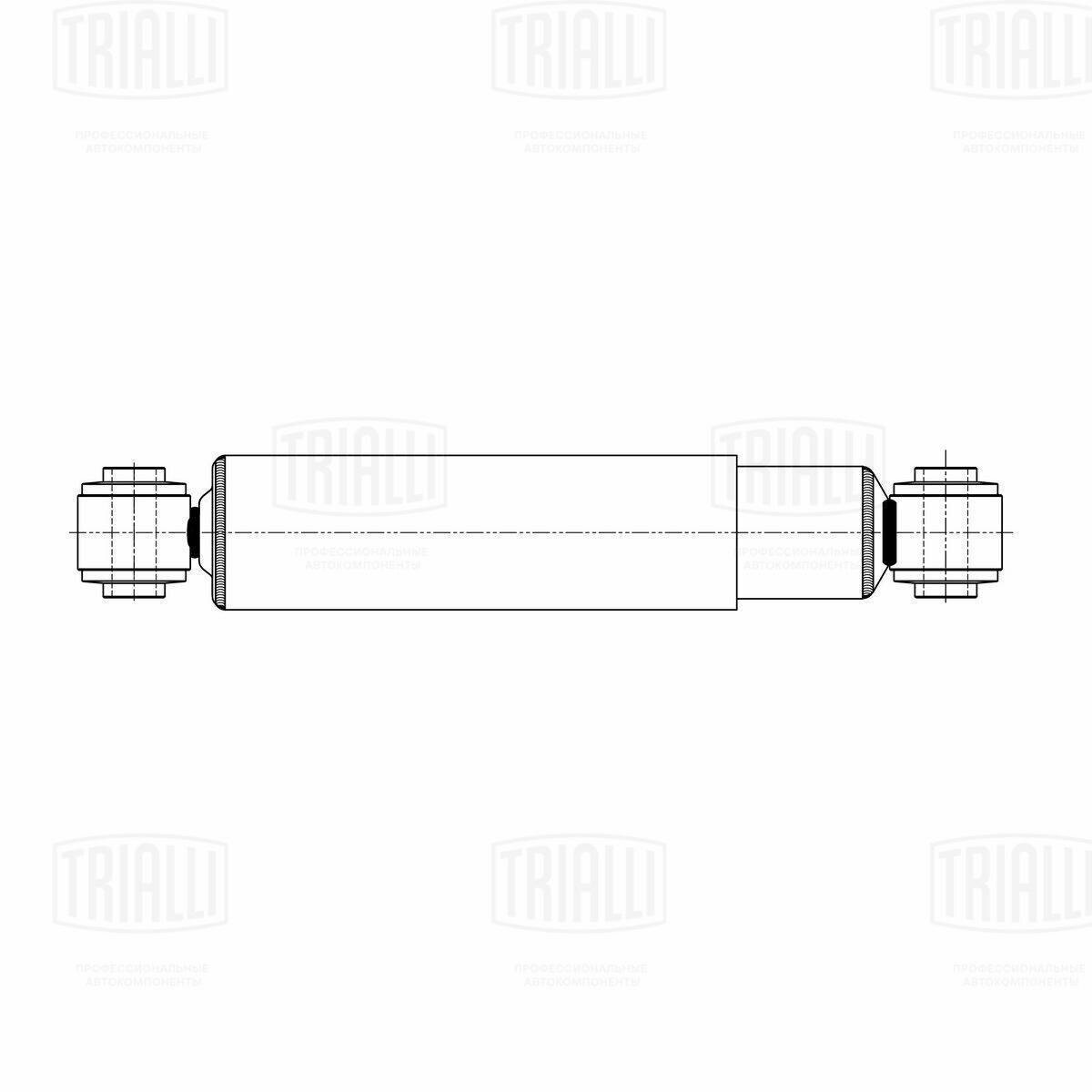 Амортизатор для а м Freightliner FLC FLD (00-) Cascadia (08-) Columbia (03-) Condor (01-) (370 582 19x57 19x57 O O) пер. HCV Trialli AH 54002