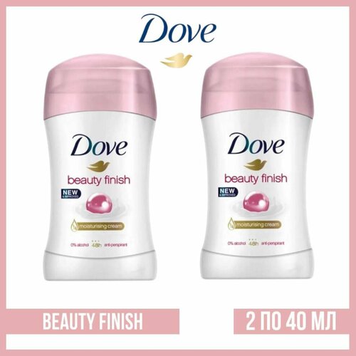 Комплект 2 шт. Антиперспирант-стик Dove Beauty Finish сияющие минералы 2 шт. по 40 мл.