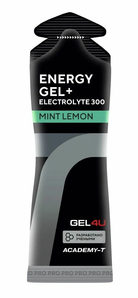 Энергетический гель с электролитами Energy Electrolyte gel GEL4U, вкус Лимон и Мята, 60 мл.