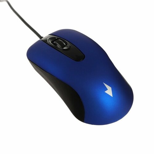 Мышь Gembird MOP-400 проводная оптическая бесшумная 1000 dpi USB чёрно-синяя 74300₽