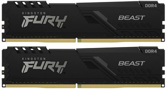 Оперативная память Kingston FURY Beast 16 ГБ (8 ГБ x 2 шт.) DDR4 3200 МГц DIMM CL16 KF432C16BBK2/16