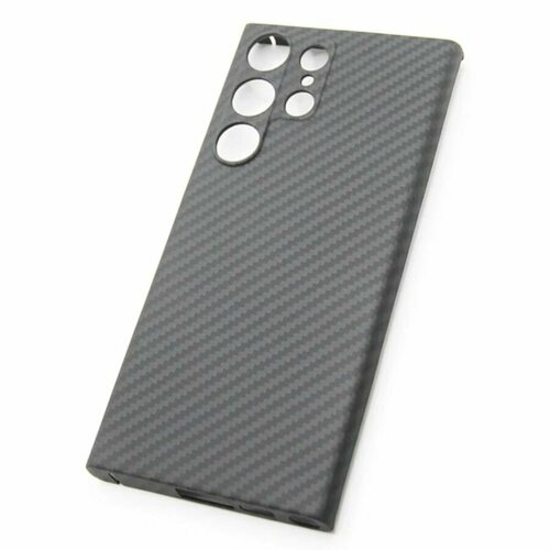 Кевларовый чехол на самсунг DiXiS Carbon Case с MagSafe для Samsung Galaxy S24 Ultra (BS24Ultra-1M) чёрный матовый