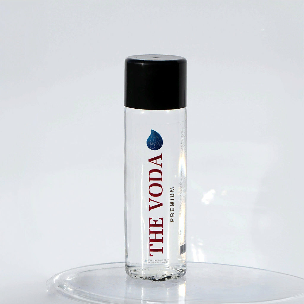 "THE VODA Премиум" - природная газированная вода в стеклянной бутылке, 0,33л, 24шт