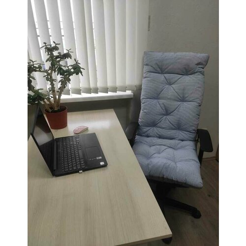 Подушка на кресло APK Texxx, 45x120, синевато-серая, 1 шт