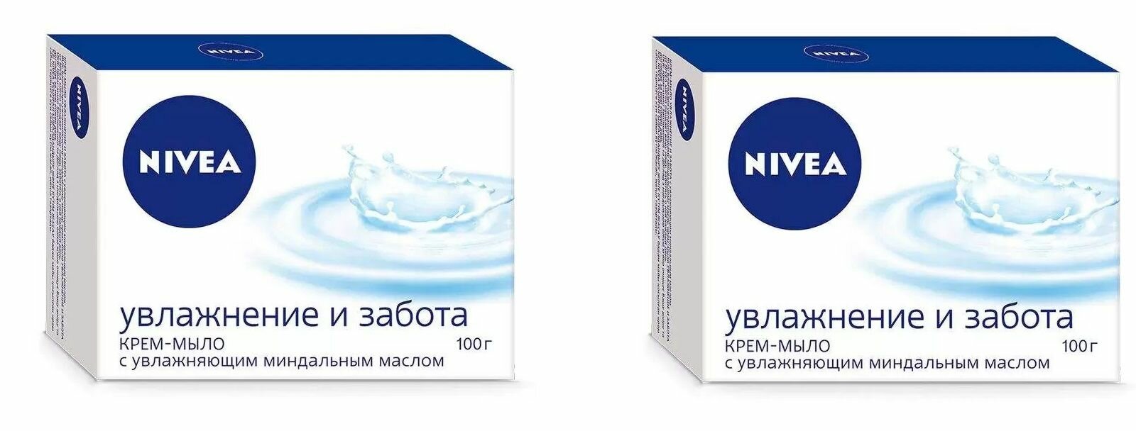 Nivea Крем-мыло Увлажнение и забота, 100 г, 2 шт