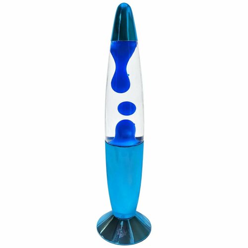 Светильник HitToy Лава-лампа 34 см хром прозрачныйсиний 5585₽