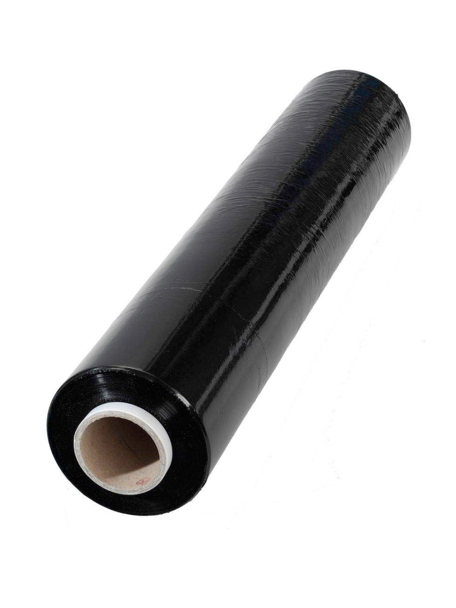 Стрейч пленка черная в рулоне, 500 мм, 20 мкм, 2 кг, 2 шт.