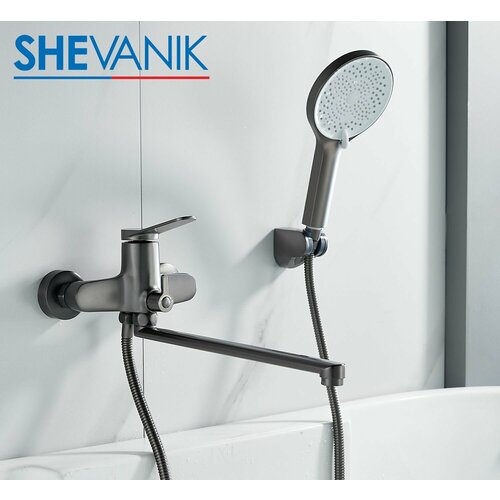 смеситель для ванны с изливом 35 см shevanik s8522h Смеситель для ванны с длинным изливом Shevanik