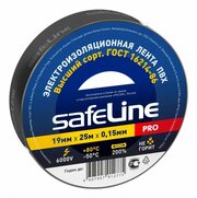 Safeline изолента ПВХ 19/25 черная, 150мкм, арт.9372 (арт. 27538)
