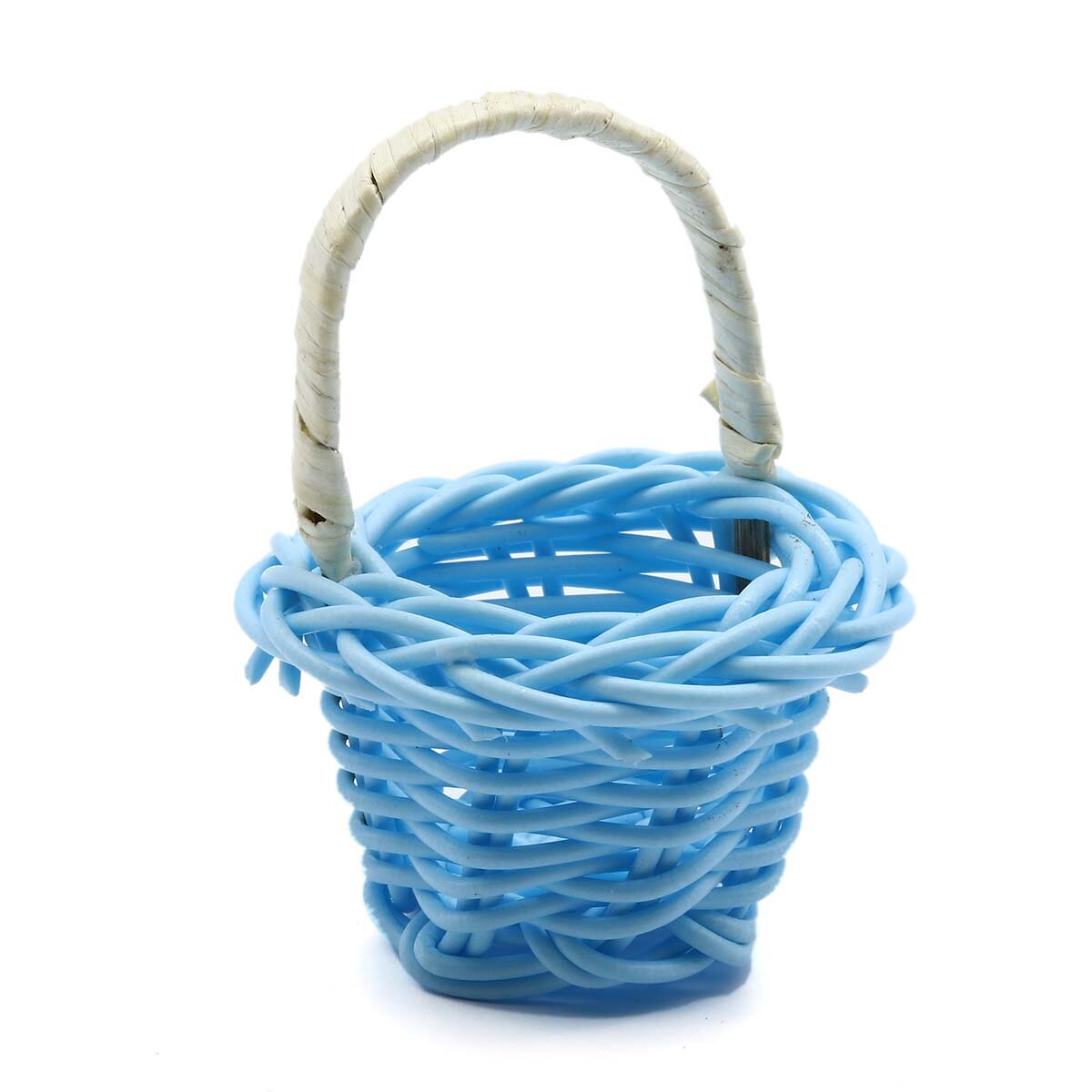 фото 26213 Корзинка плетеная Айрис, миниатюрная (проволока, дерево) 4,5х3х5,5 см