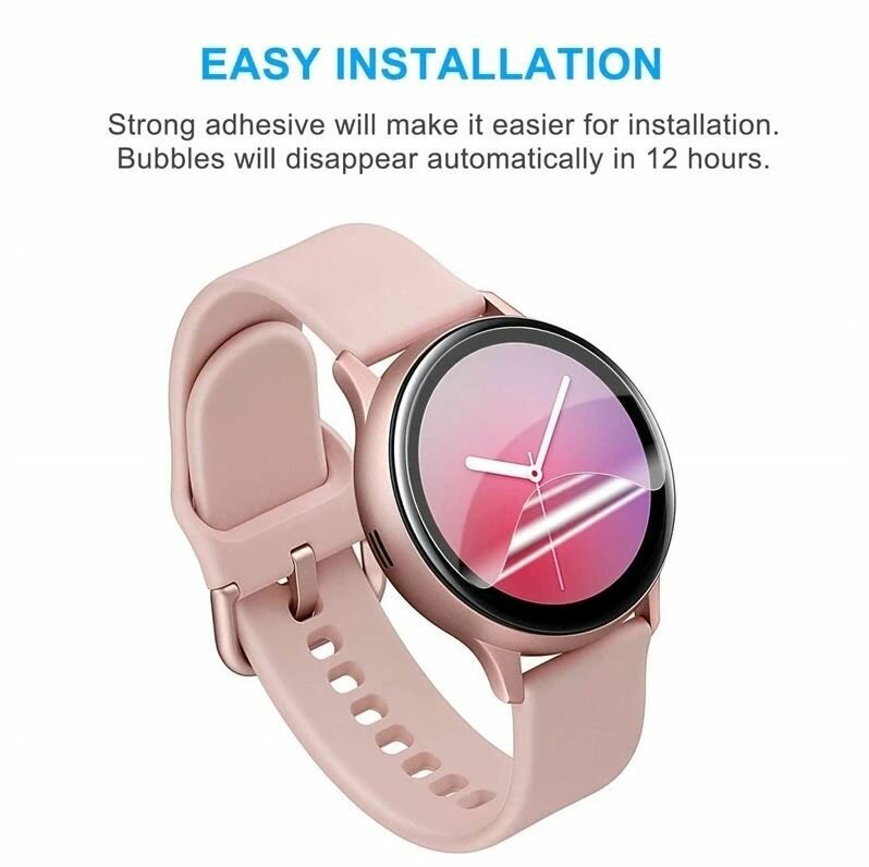 Гидрогелевая защитная пленка для смарт часов Samsung Galaxy Watch 3 (45 mm), бронепленка самовосстанавливающееся для самсунг вотч, матовая (2 шт.)