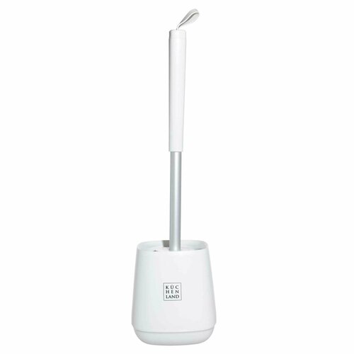 Ерш туалетный 48 см с подставкой резинапластик бело-серый Click 1190₽