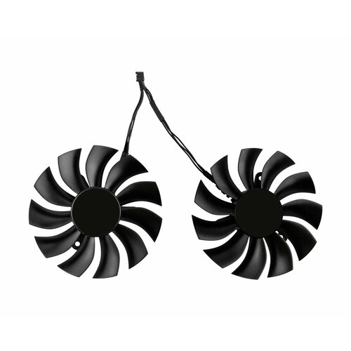 Кулер, вентилятор 87 мм для видеокарт (Dual - 2 вентилятора) EVGA GeForce GTX 950, 960, 970, 980, 980 Ti, 1060 / 4 Pin черный