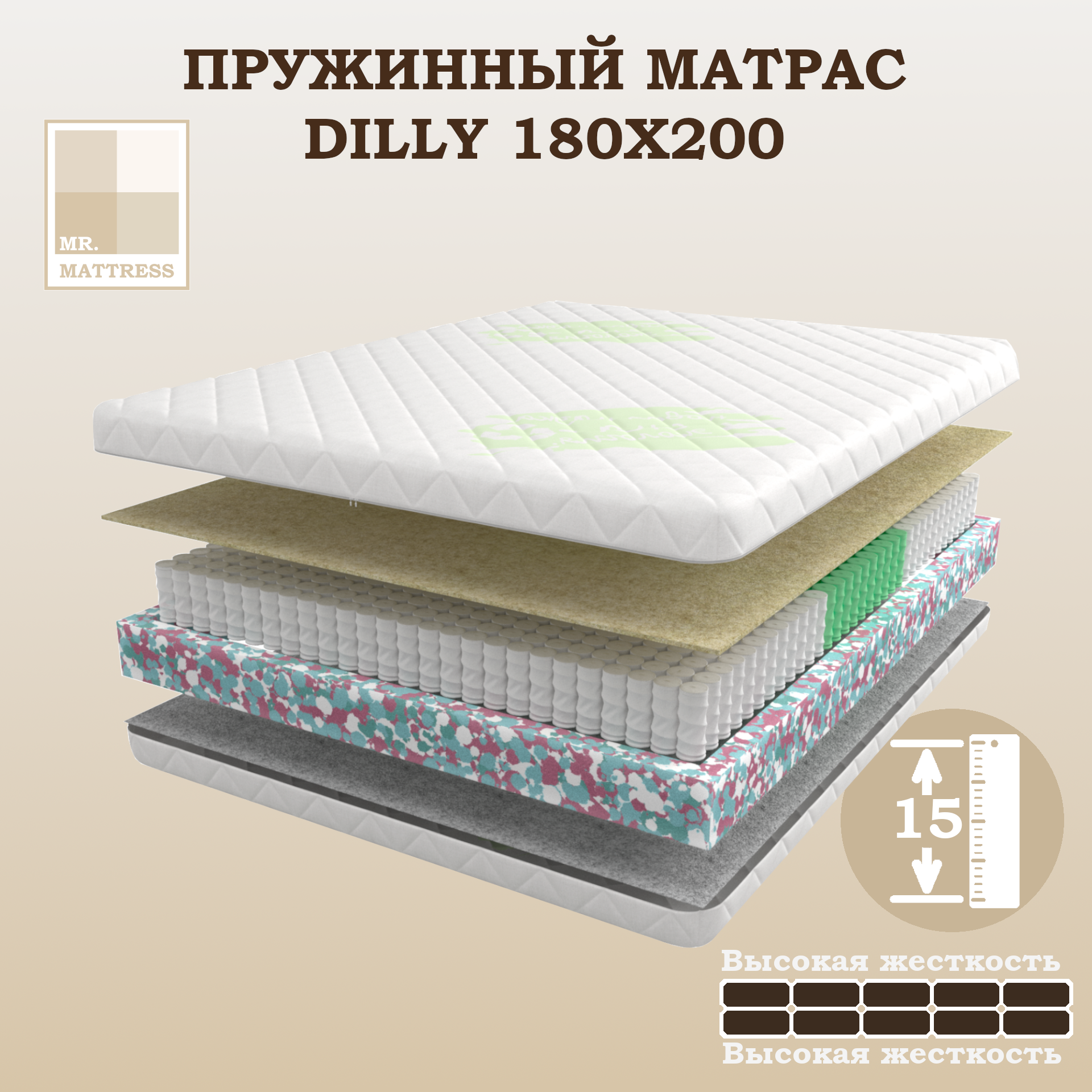 Пружинный матрас Mr.Mattress Dilly 180x200